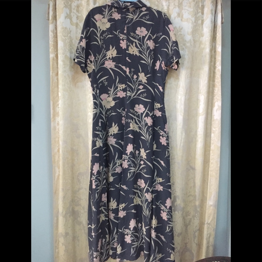 Jones New York silk dress button down pockets 14 - Picture 2 of 16